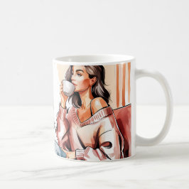 Taza De Café Cafeína y confianza - Café Regalo por mamá Mug
