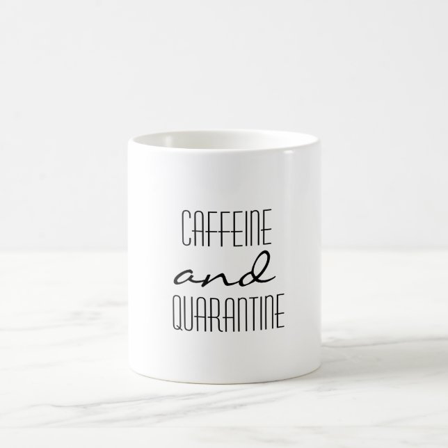 Taza De Café Cafeína y cuarentena (Centro)
