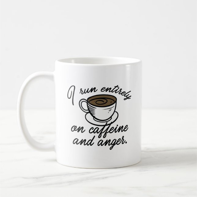 Taza De Café Cafeína Y Rabia (Izquierda)