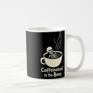 Taza De Café Cafeinada Al Bon Funny Skeleton Coffee Lover