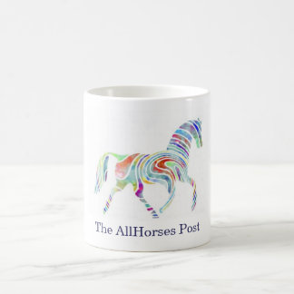 Taza De Café cafepresslogo, el poste de AllHorses