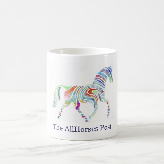 Taza De Café cafepresslogo, el poste de AllHorses (Centro)