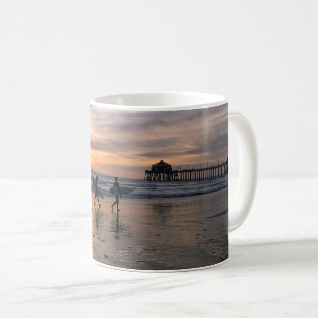 Taza De Café Cafetera de California al Atardecer (Anverso derecho)
