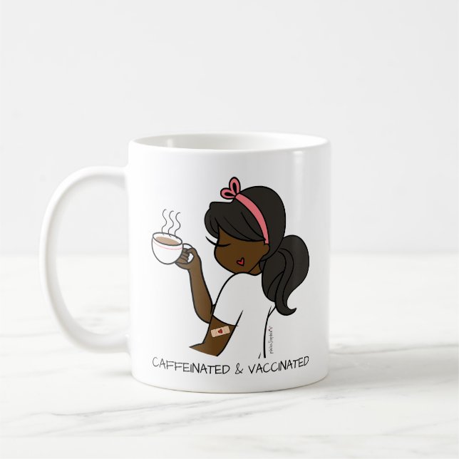 Taza De Café Cafetería personalizada y vacuna para café Mug (Izquierda)