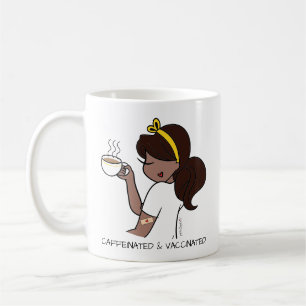 Taza De Café Cafetería personalizada y vacuna para café Mug