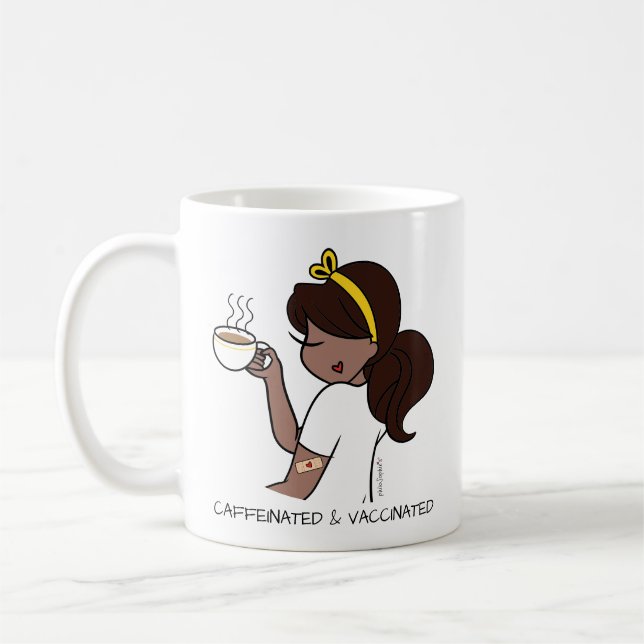 Taza De Café Cafetería personalizada y vacuna para café Mug (Izquierda)