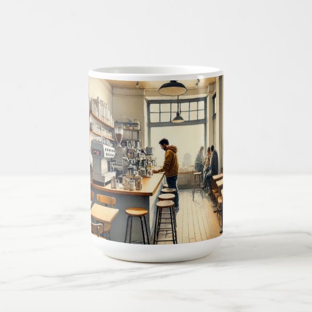 Taza De Café Cafetería simple en San Francisco Mug (Centro)