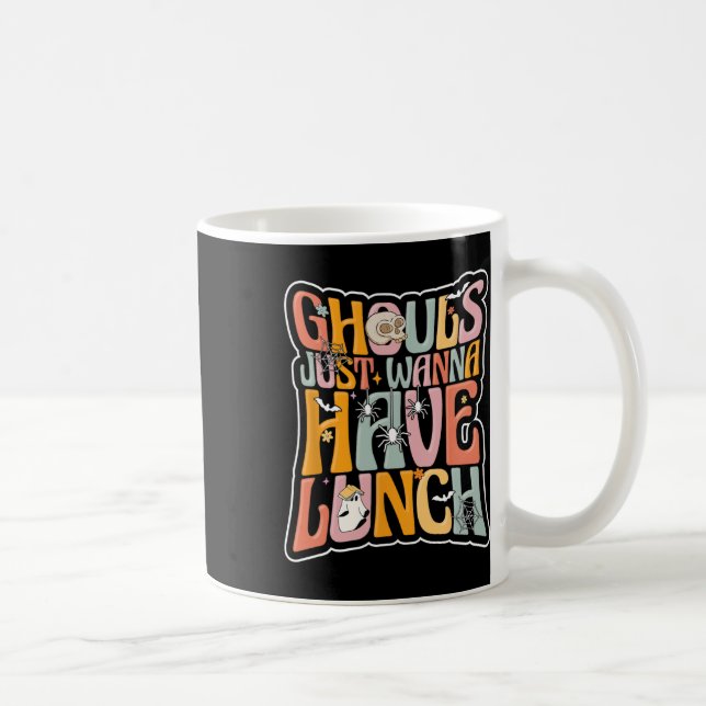 Taza De Café Cafetería Trabajadora De Vuelta Al Colegio Hallowe (Derecha)