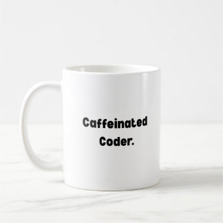 Taza De Café Caffeinated Coder Mug – Funny Gift for Programmers