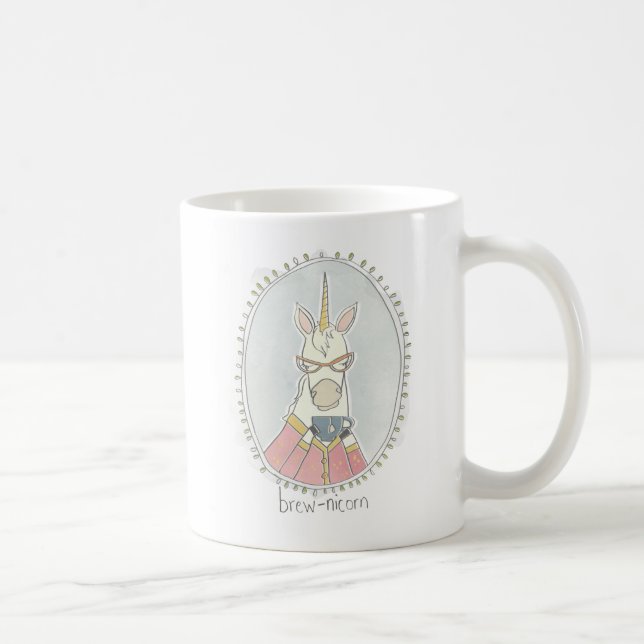 Taza De Café Caffeinated Cutie | Brew Unicorn (Derecha)