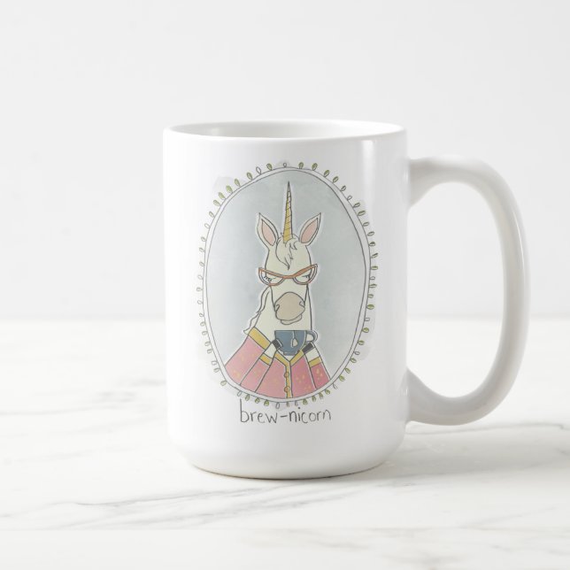 Taza De Café Caffeinated Cutie | Brew Unicorn (Derecha)