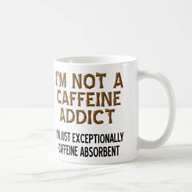 Taza De Café Caffeine Absorbent Funny Coffee Mug or Travel Mug (Derecha)