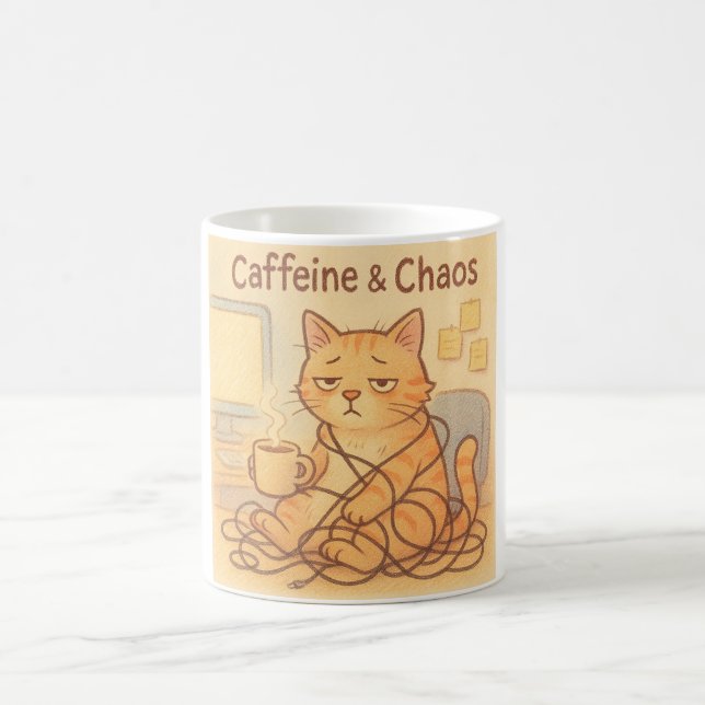 Taza De Café Caffeine and Choas Coffee Mug (Centro)