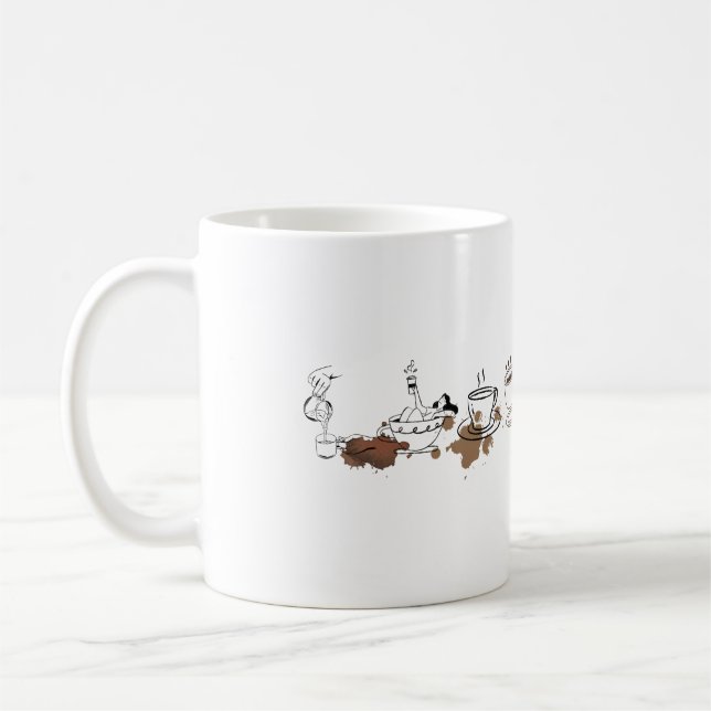 Taza De Café Caffeine Chaos - Café y diseño de Stain Lover (Izquierda)
