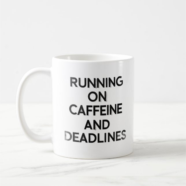 Taza De Café Caffeine & Deadlines Hustle Mug (Izquierda)