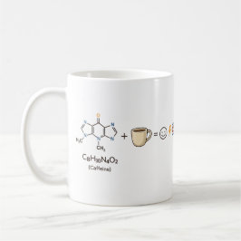 Taza De Café Caffeine Equation–Coffee Powers You Funny Science 