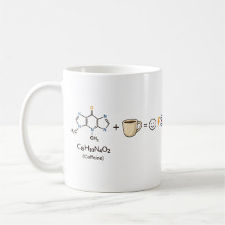 Taza De Café Caffeine Equation–Coffee Powers You Funny Science 