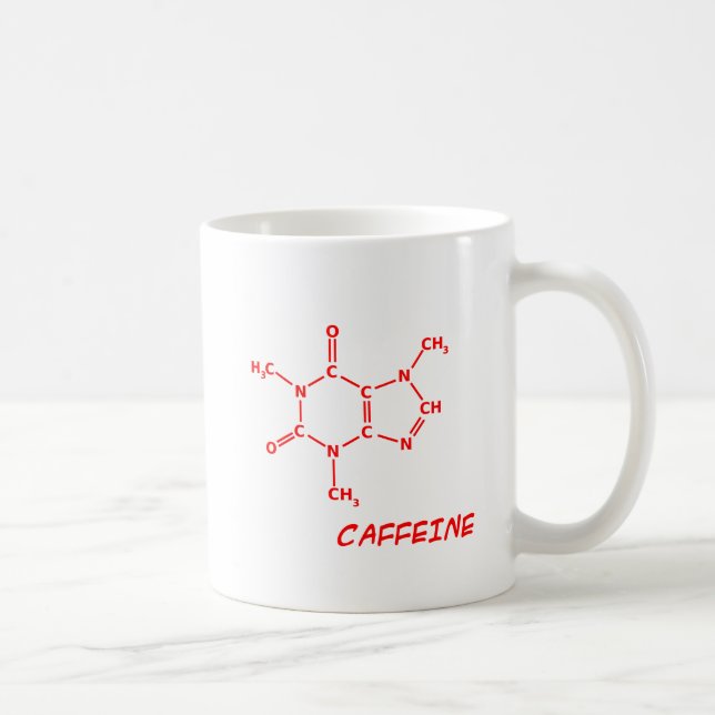 Taza De Café Caffeine Molécula Mug (Derecha)