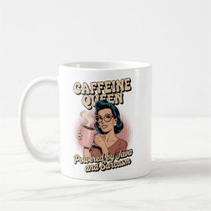 Taza De Café Caffeine Queen - Impulsado por Java & Sarcasm