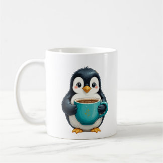 Taza De Café Caffeine y Chill con el pingüino
