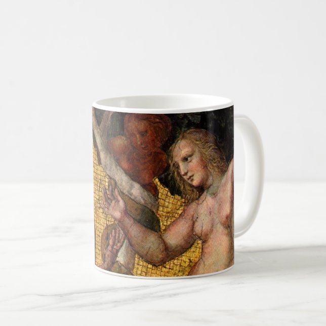 Taza De Café Caída - Adán y Eva de Raphael Sanzio (Anverso derecho)