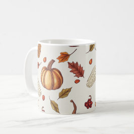 Taza De Café Caída Cosecha Otoño Día de Acción de Gracias Mug