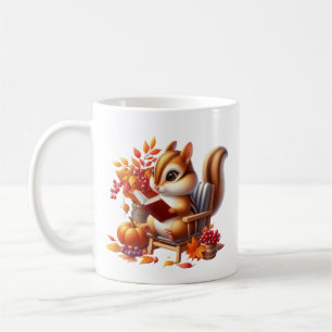 Taza De Café Caída Cuta ardilla estacional añadir monograma