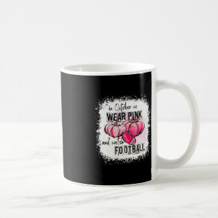 Taza De Café Caída De Calabaza En Octubre Usamos Rosa Y Miramos