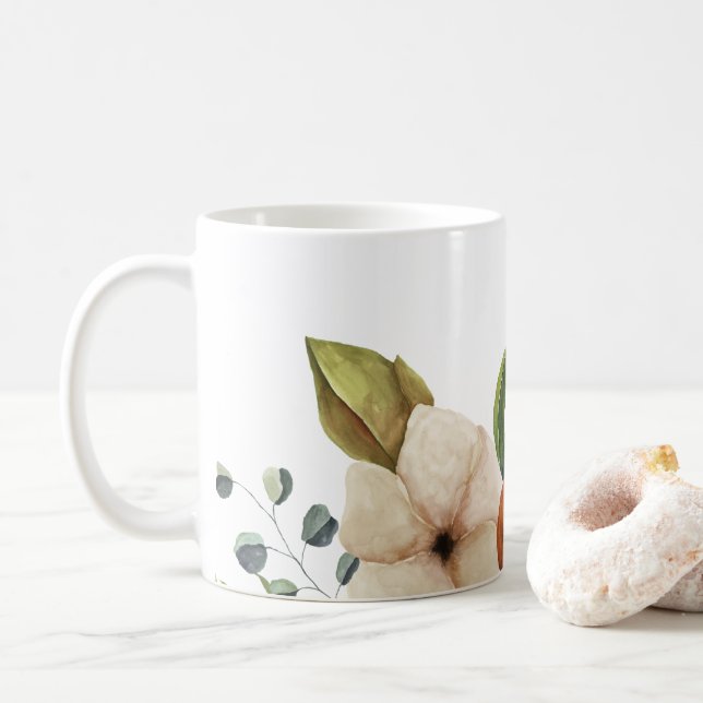 Taza De Café Caída de fruta floral Café Mug (Con donut)