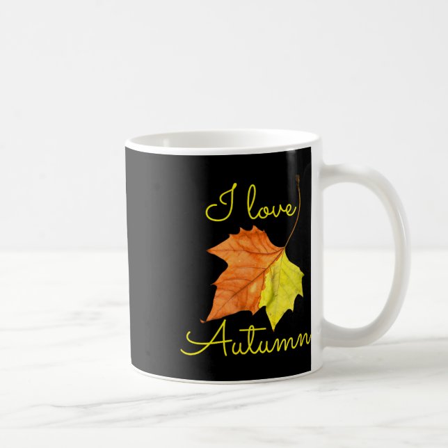 Taza De Café Caída de la Hoja de Otoño Septiembre (Derecha)