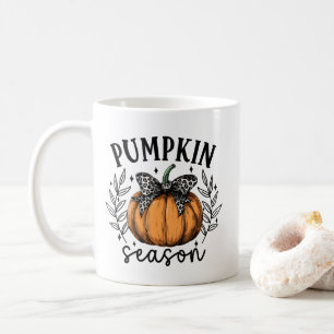 Taza De Café Caída de la temporada de calabazas