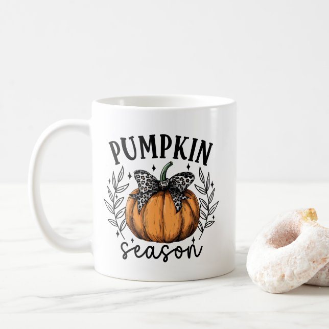 Taza De Café Caída de la temporada de calabazas (Con donut)