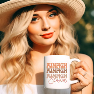 Taza De Café Caída de la temporada de calabazas