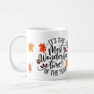 Taza De Café Caída de las hojas de otoño 🍁