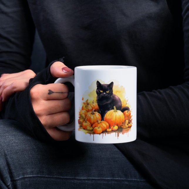 Taza De Café Caída del gato negro (Subido por el creador)