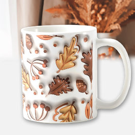 Taza De Café Caída del otoño inflada del día de Acción de Graci