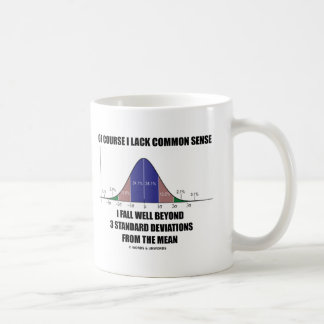 Taza De Café Caída del sentido común de la falta bastante más