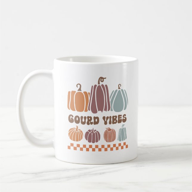 Taza De Café Caída divertida de "Gourd Vibes" (Izquierda)