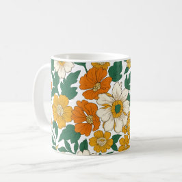 Taza De Café Caída floral