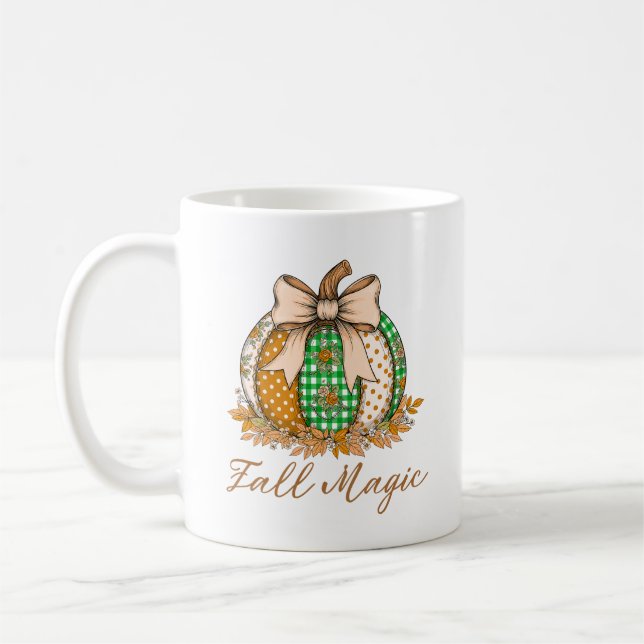 Taza De Café Caída Mágica Calabaza Café Mug (Izquierda)