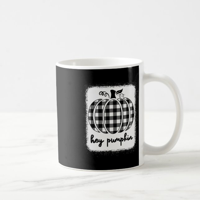 Taza De Café Caída Negro Y Blanco Tapa Hey Calabaza 1 (Derecha)