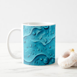Taza De Café Caídas en el patrón oceánico