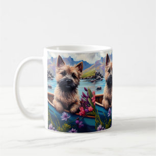 Taza De Café Cairn Terrier en un remo: Una aventura escénica