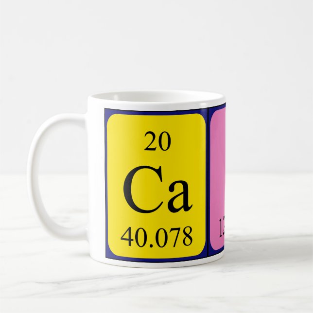 Taza De Café Caiti periódica nombre de tabla mug (Izquierda)