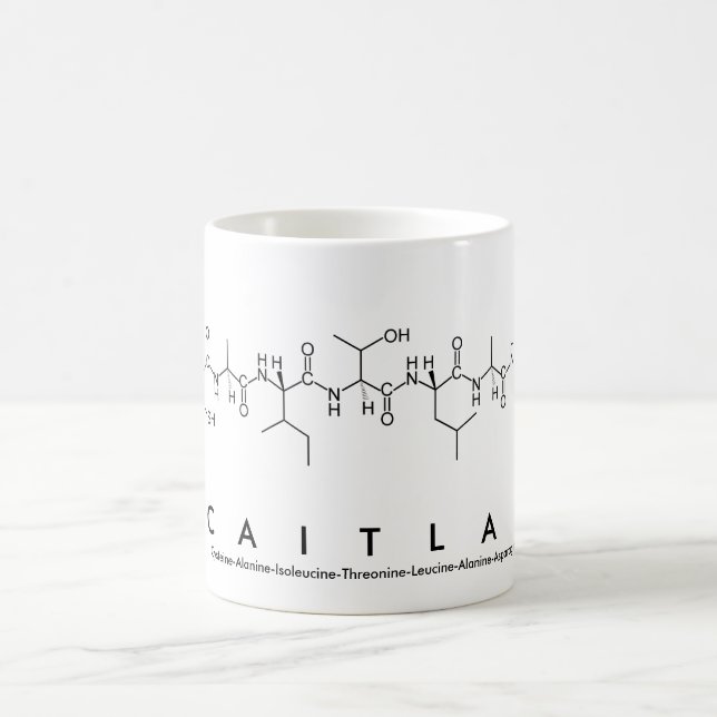 Taza De Café Caitlan peptide name mug (Centro)