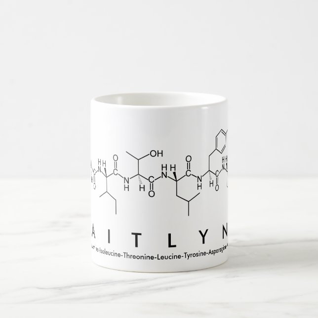 Taza De Café Caitlynn peptide nombre mug (Centro)