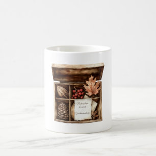 Taza De Café Caja de Bayas Hojas Piñas Tesoros