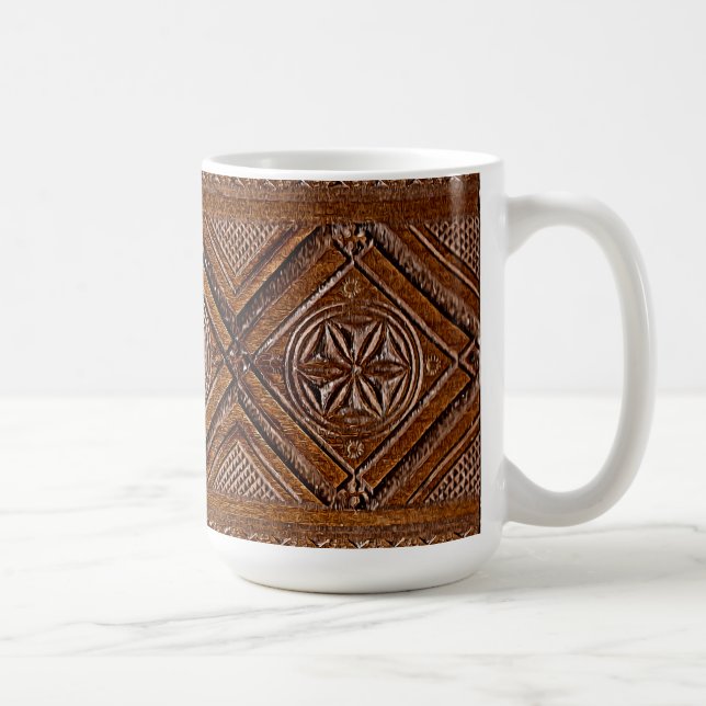 Taza De Café Caja de madera tallada rusa (Derecha)