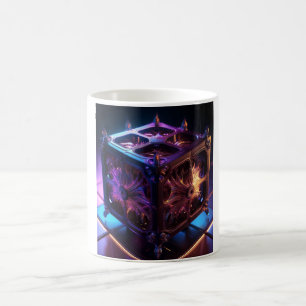 Taza De Café Caja de Música Reflectante Fractal Steampunk