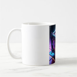 Taza De Café Caja de Música Reflectante Fractal Steampunk